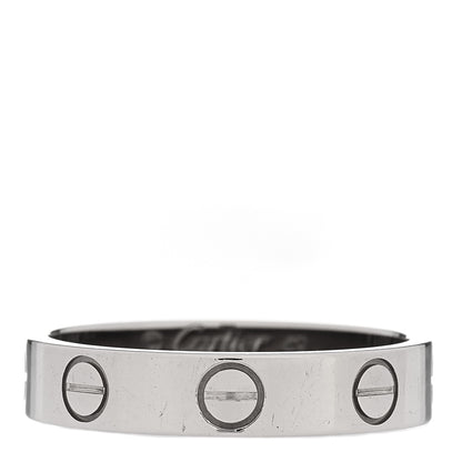 Cartier 18K White Gold 3.5mm LOVE Wedding Band Ring 49 5 1 of 4