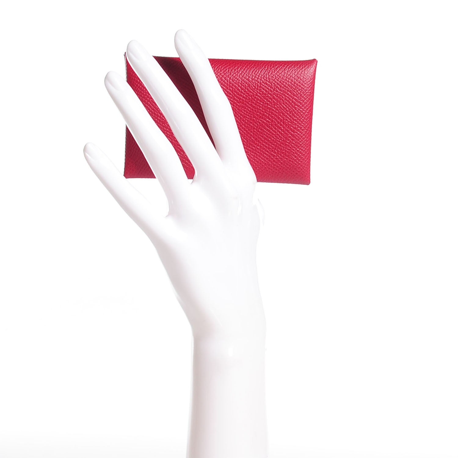 Hermes Epsom Calvi Card Case Rubis 2 of 8