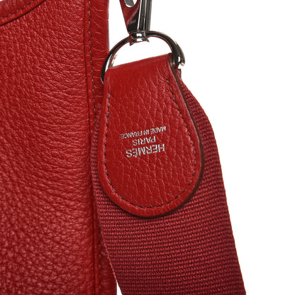 Hermes Taurillon Clemence Evelyne III PM Rouge Garance 7 of 8