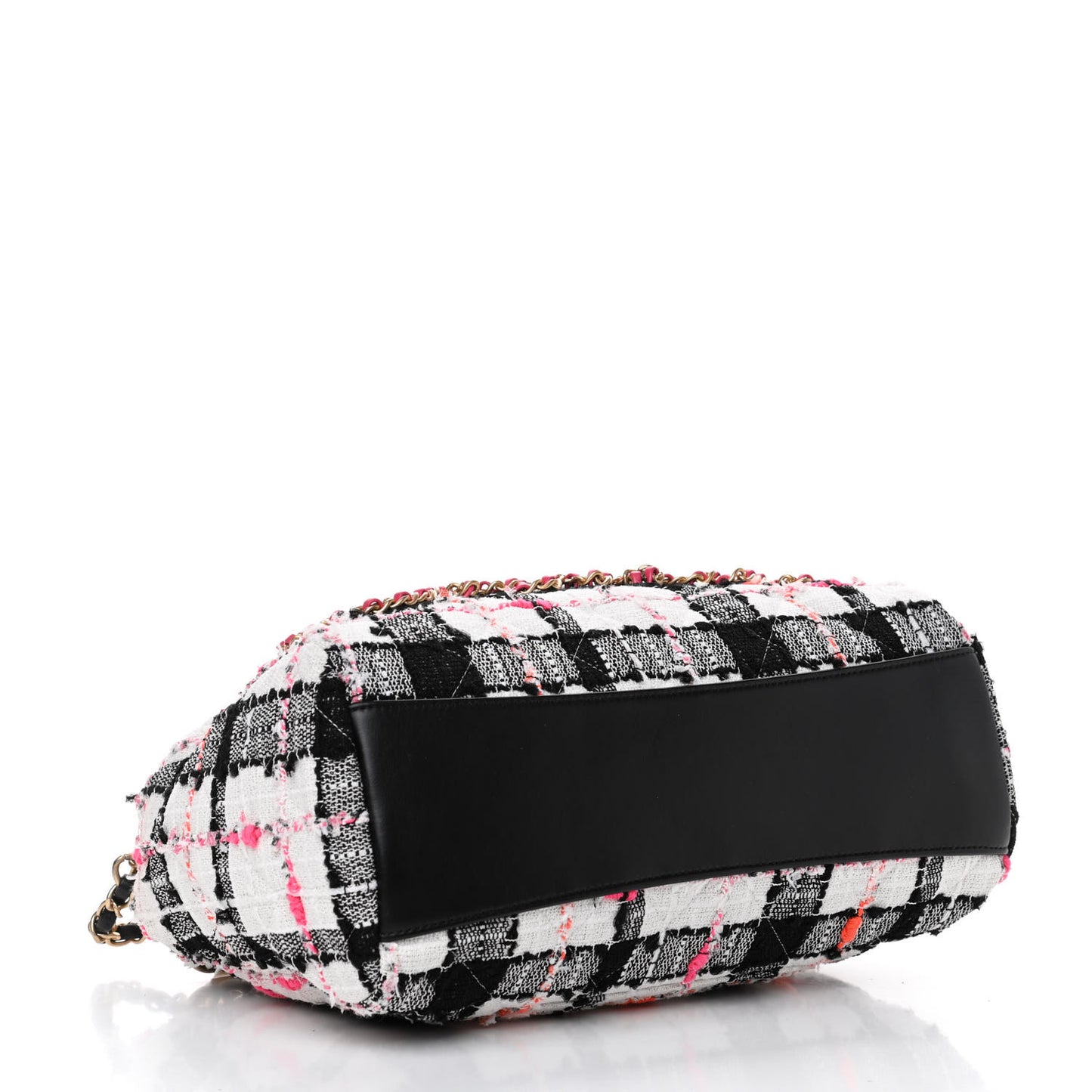 Tweed Calfskin Signe Hobo Coral White Black