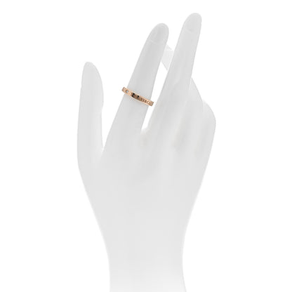 Tiffany 18K Rose Gold Diamond Logo Band Ring 52 6 2 of 5