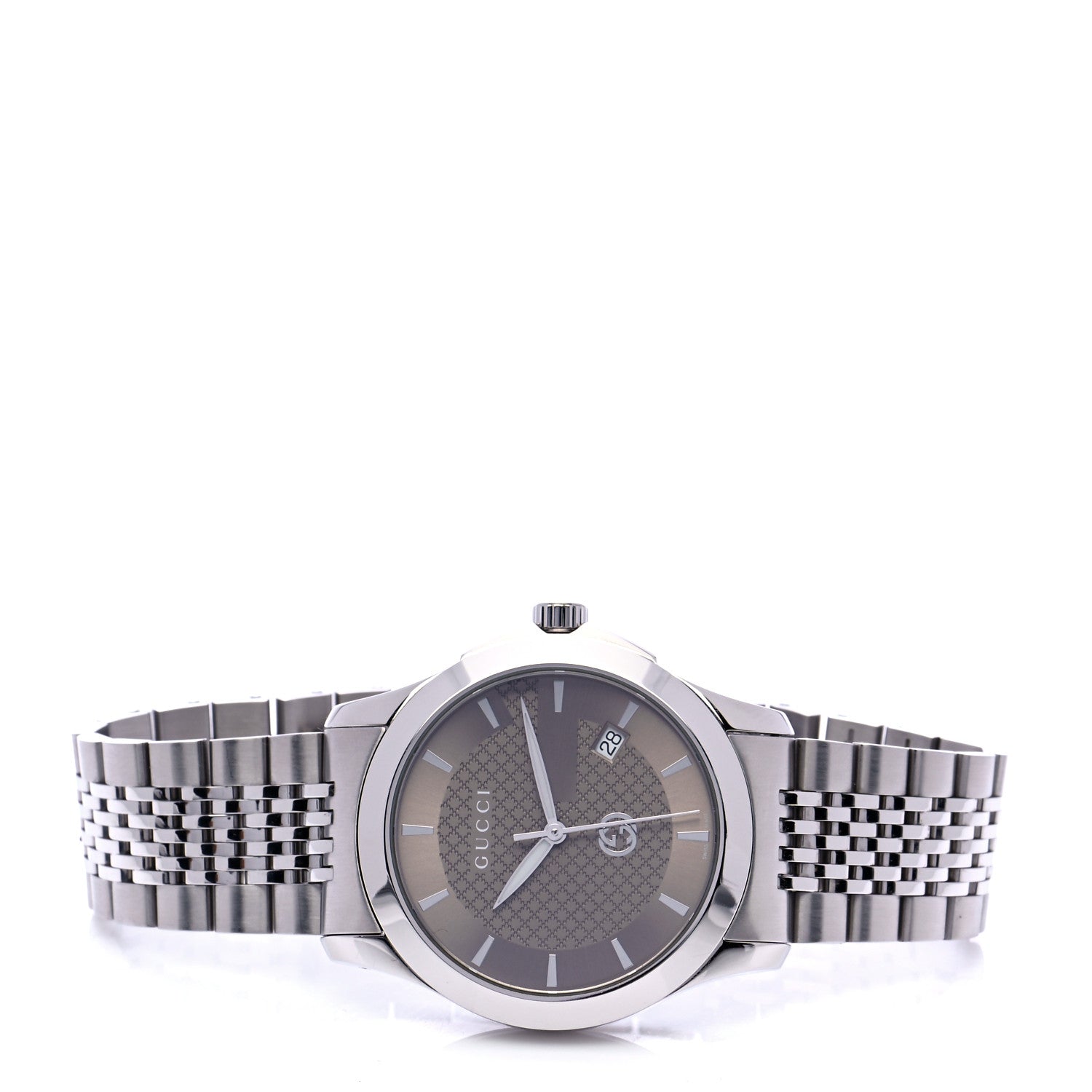 Gucci Stainless Steel 38mm G-Timeless Quartz Watch Brown 2 of 6