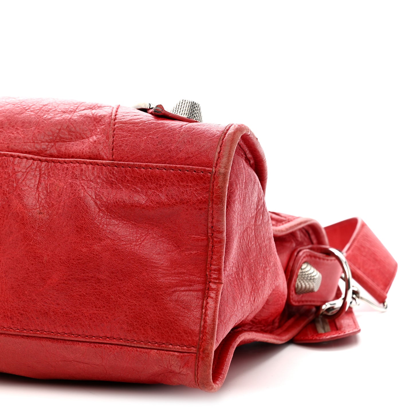 Agneau Giant 21 Silver Hardware City Rouge Coquelicot