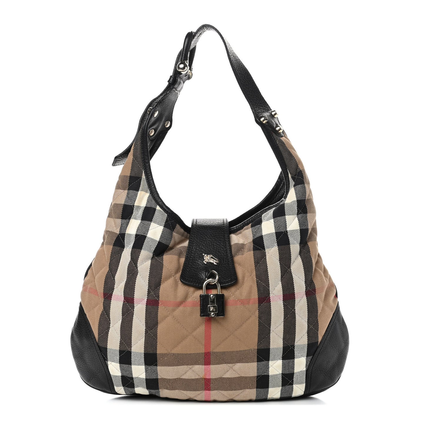 House Check Quilted Brook Hobo Black