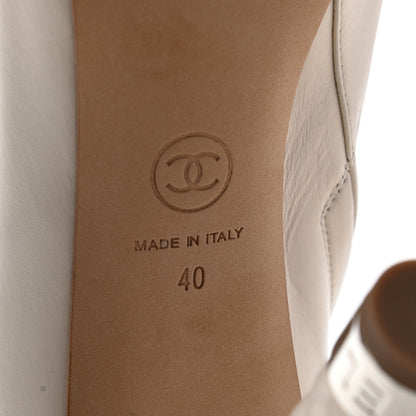 Chanel Calfskin Short Boots 40 White 6 of 12