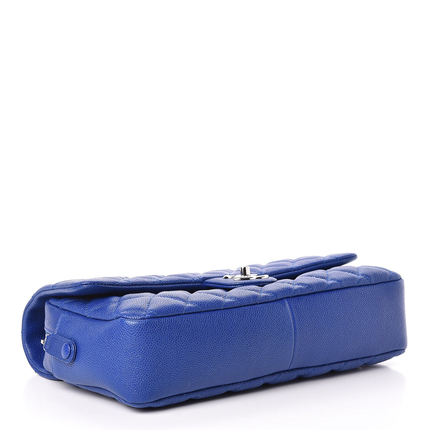 Caviar Quilted Jumbo Easy Flap Blue