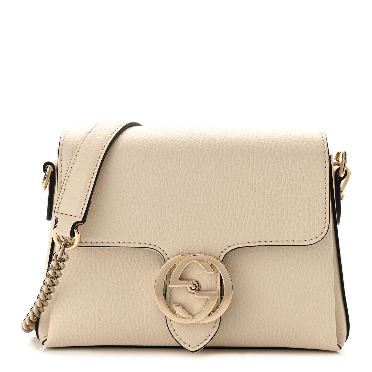 Gucci Dollar Calfskin Interlocking G Crossbody Bag Mystic White 1 of 11