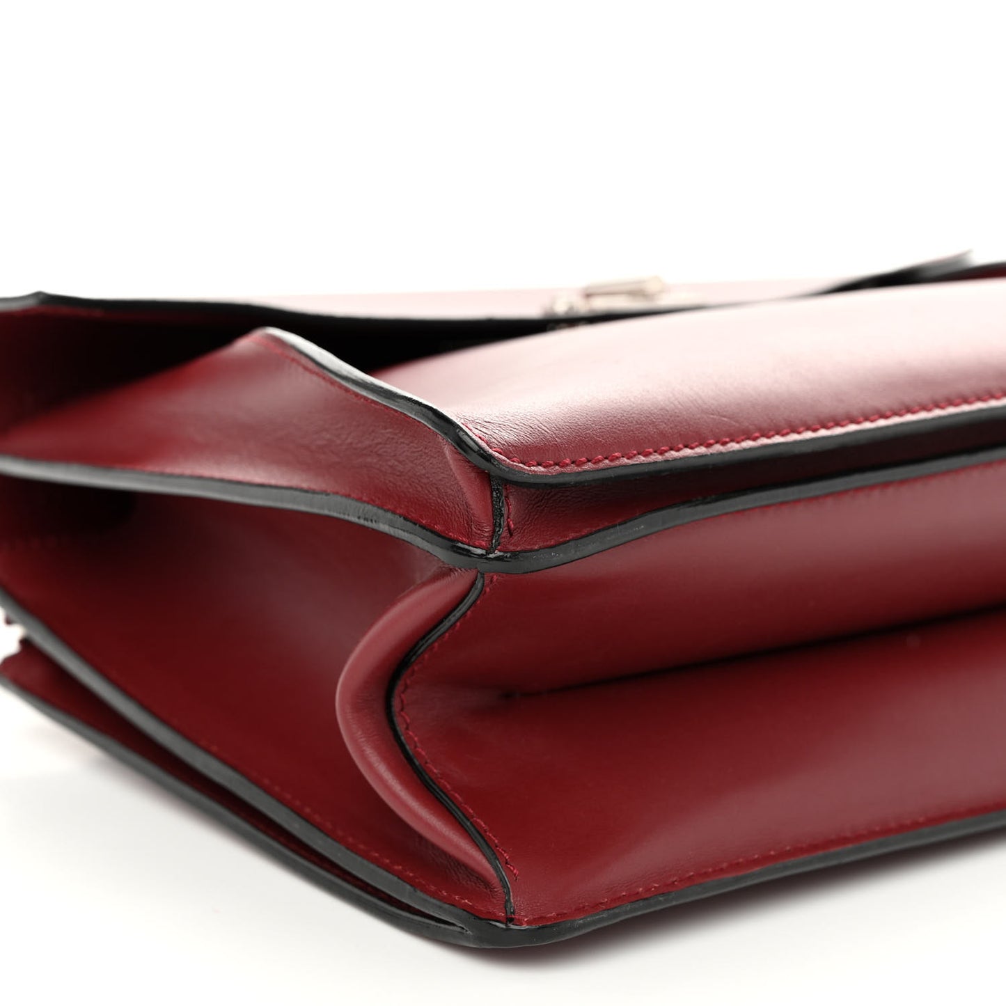 Calfskin Medium Hava Top Handle Bag Midnight Plum