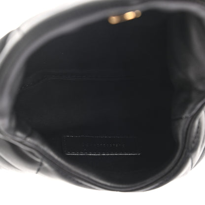 Saint Laurent Lambskin Monogram Loulou Puffer Pouch Clutch Black 5 of 7