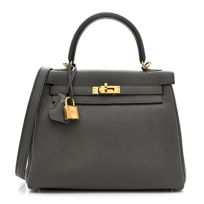 Hermes Togo Kelly Retourne 25 Etain 1 of 12
