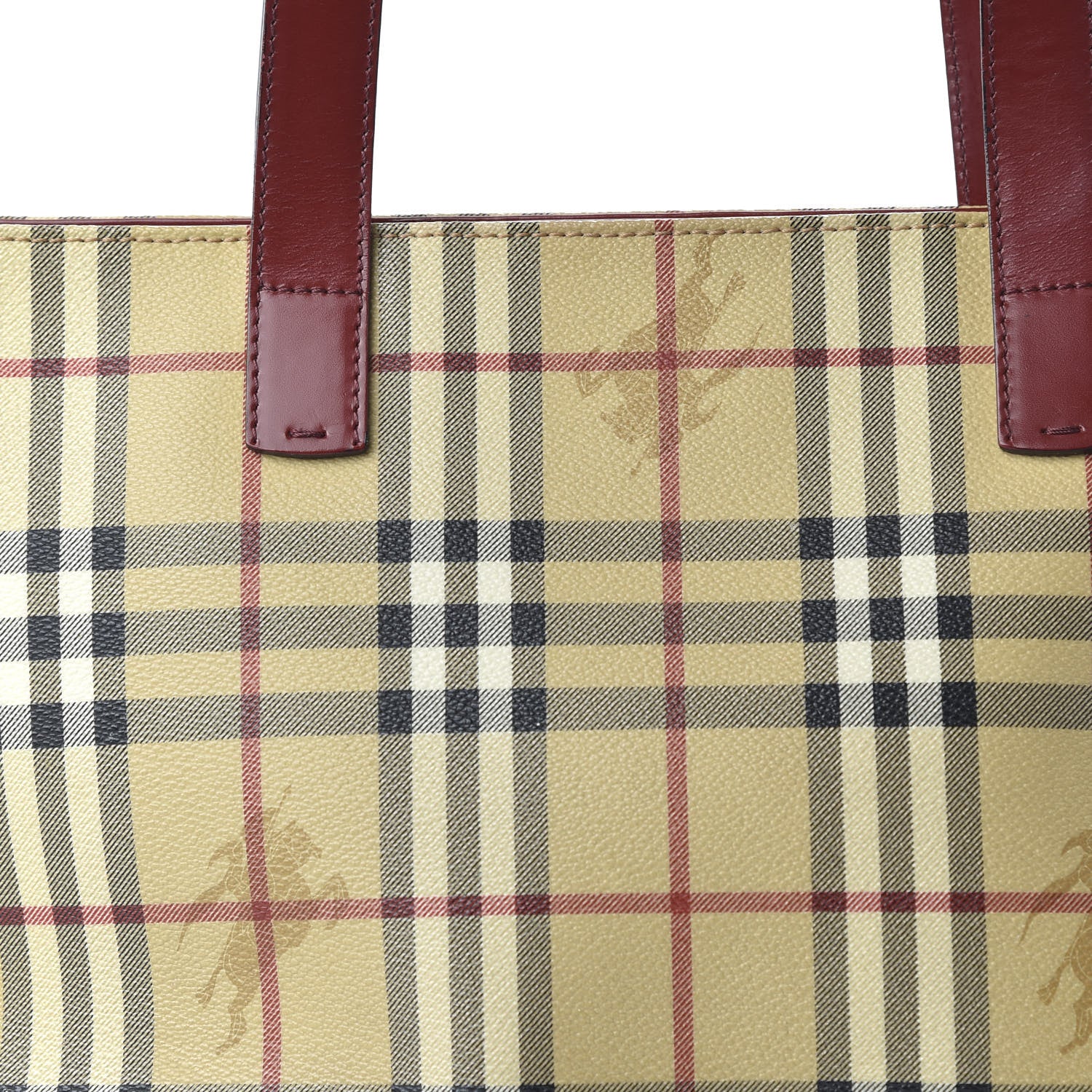 Burberry Haymarket Check Medium Tote Red 9 of 9