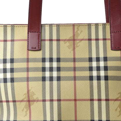Burberry Haymarket Check Medium Tote Red 9 of 9