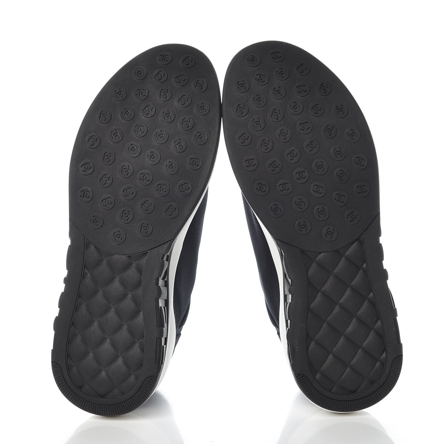 Chanel Lycra CC Sneakers 40 Black 5 of 9