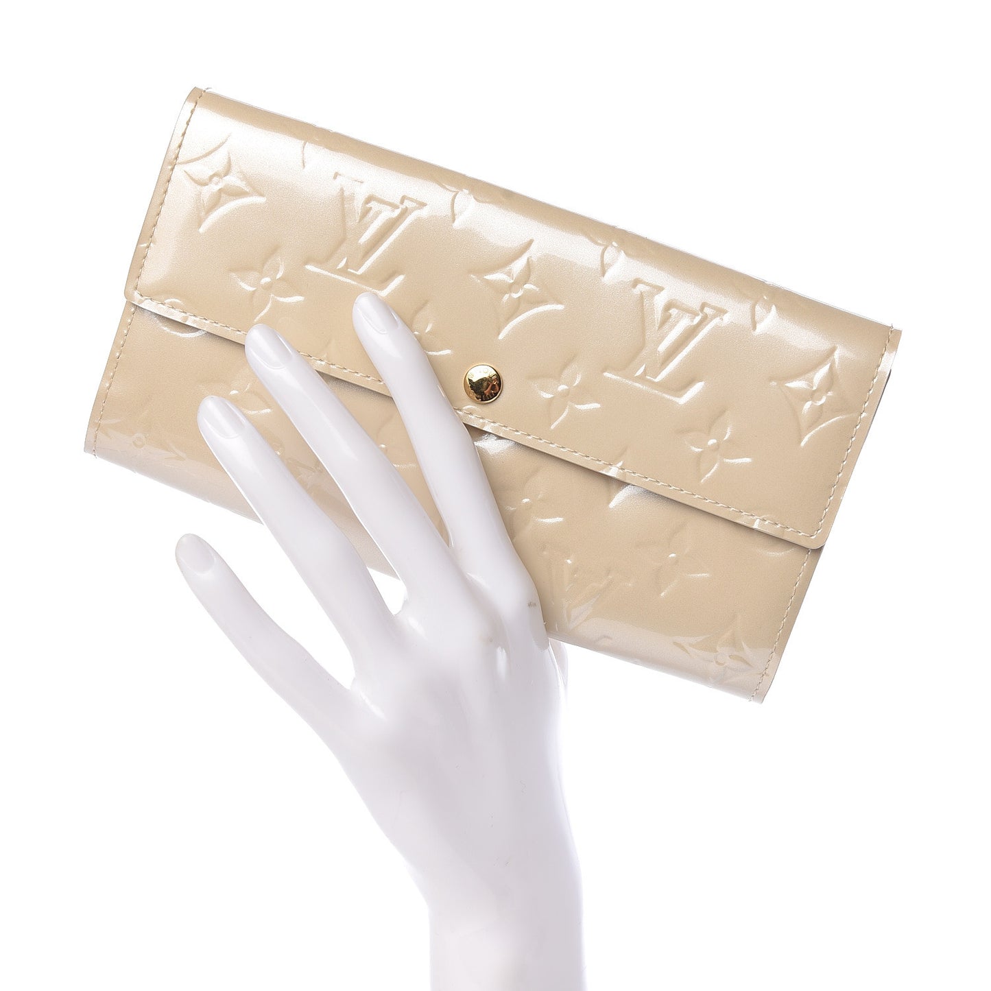 Vernis Sarah Wallet Blanc Corail