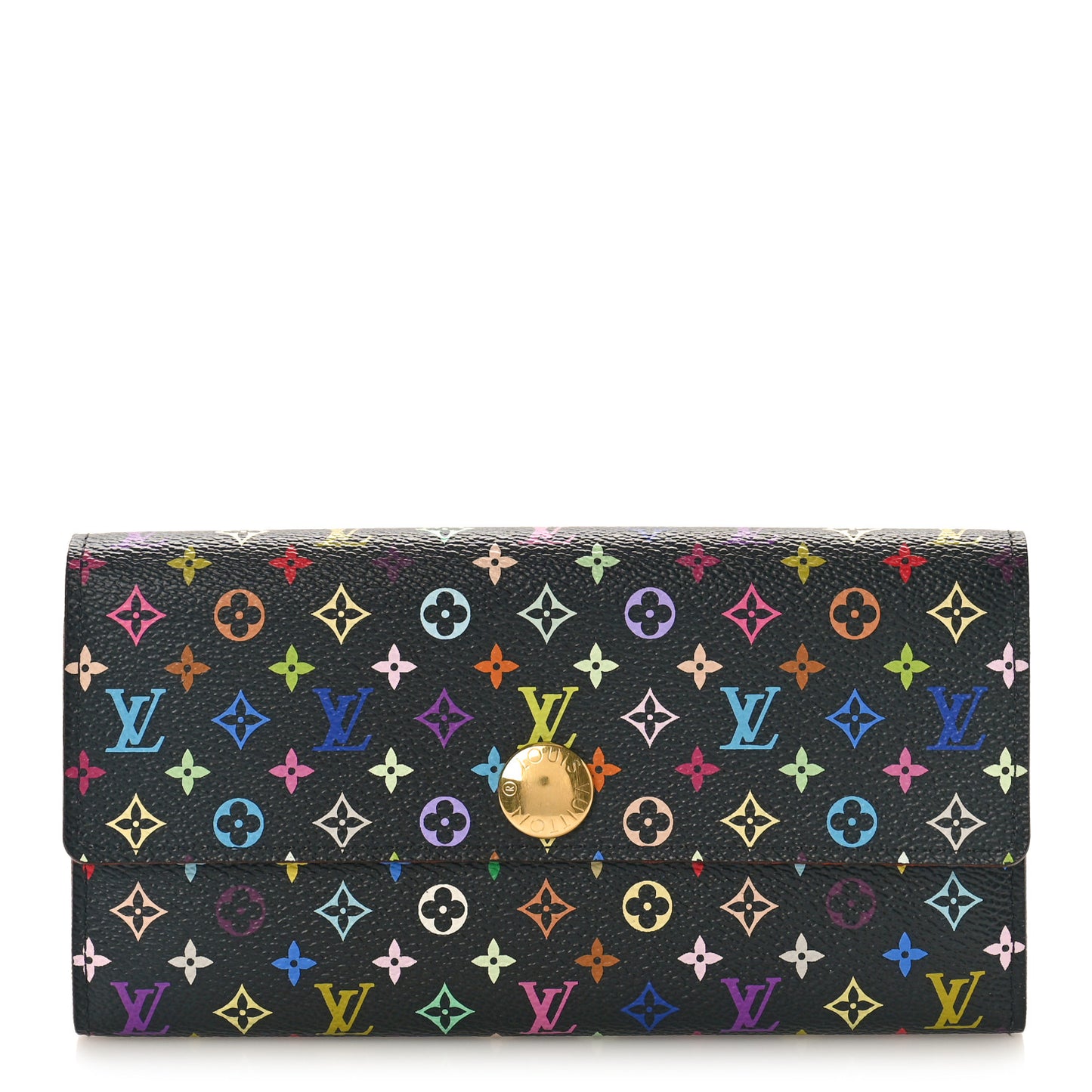 Monogram Multicolor Sarah Wallet Black Violet