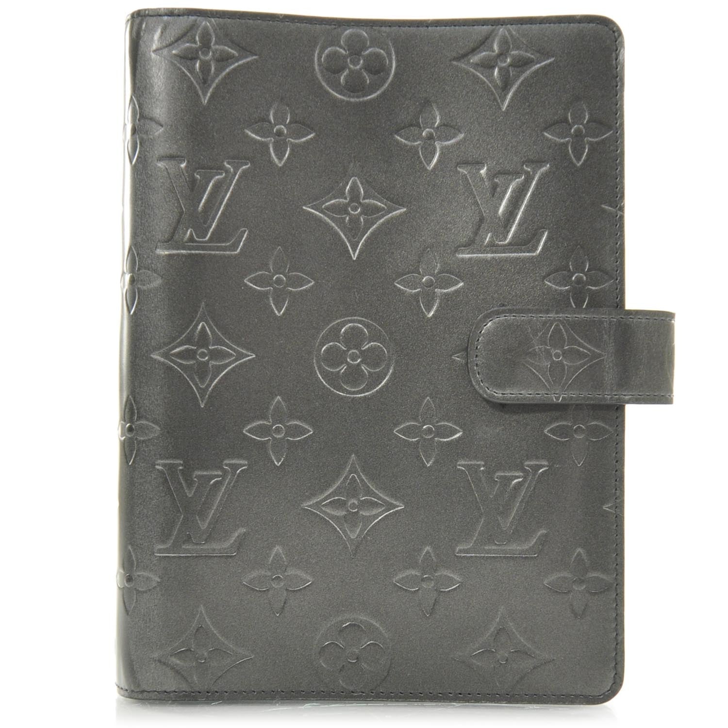 Louis Vuitton Mat Monogram Medium Ring Agenda Black 1 of 8