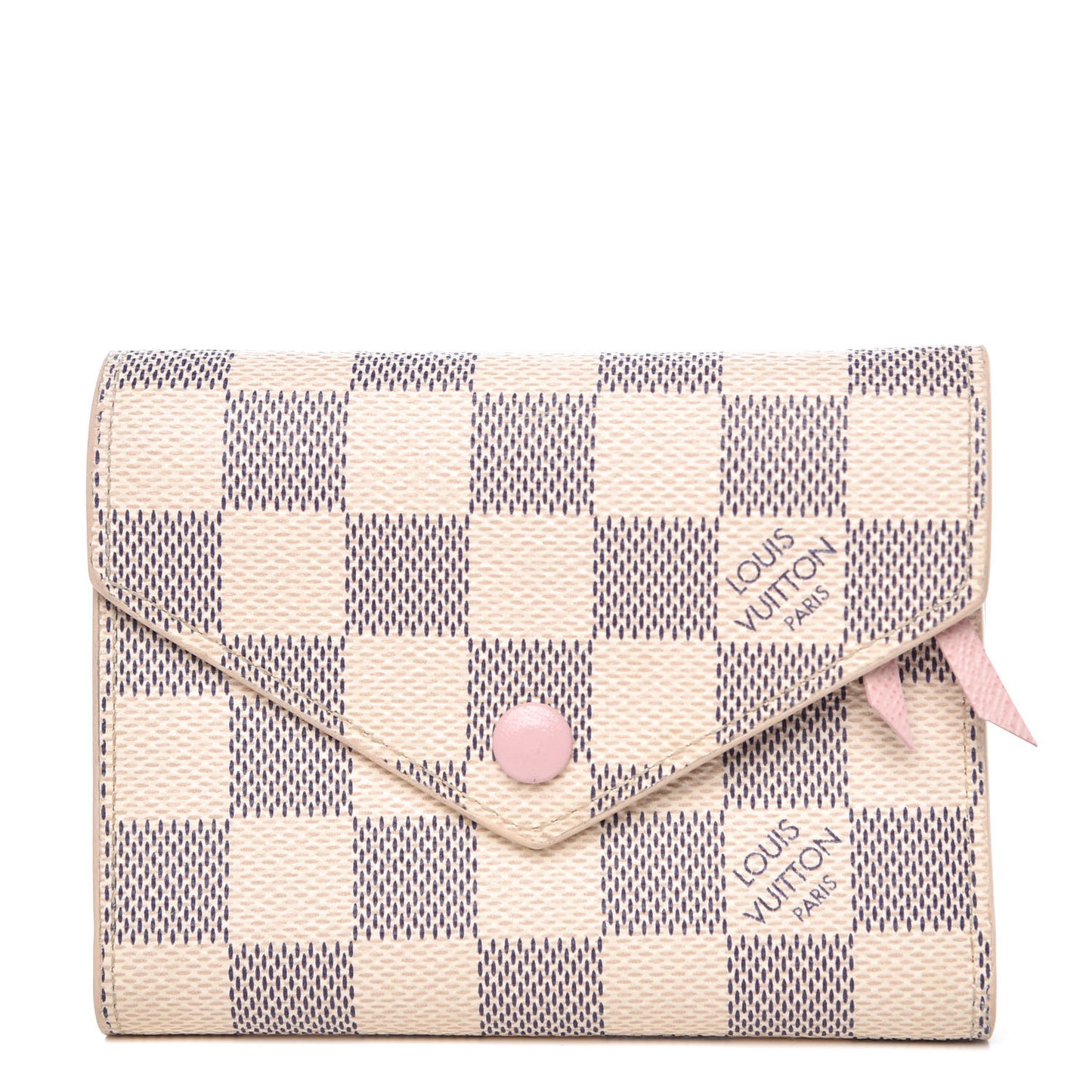 Damier Azur Victorine Wallet Rose Ballerine
