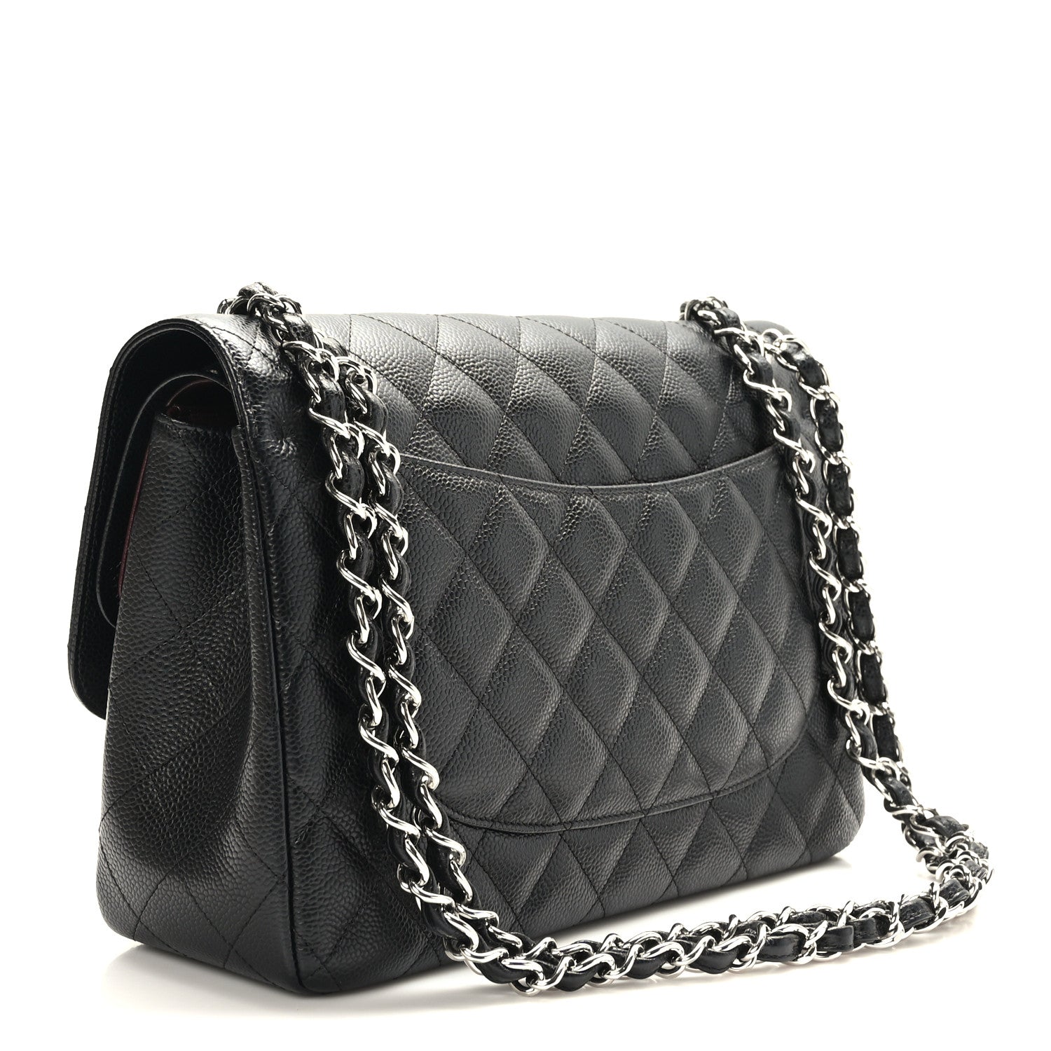 Chanel Caviar Quilted Jumbo Double Flap Black 3 of 8