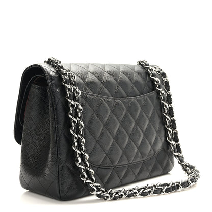 Chanel Caviar Quilted Jumbo Double Flap Black 3 of 8