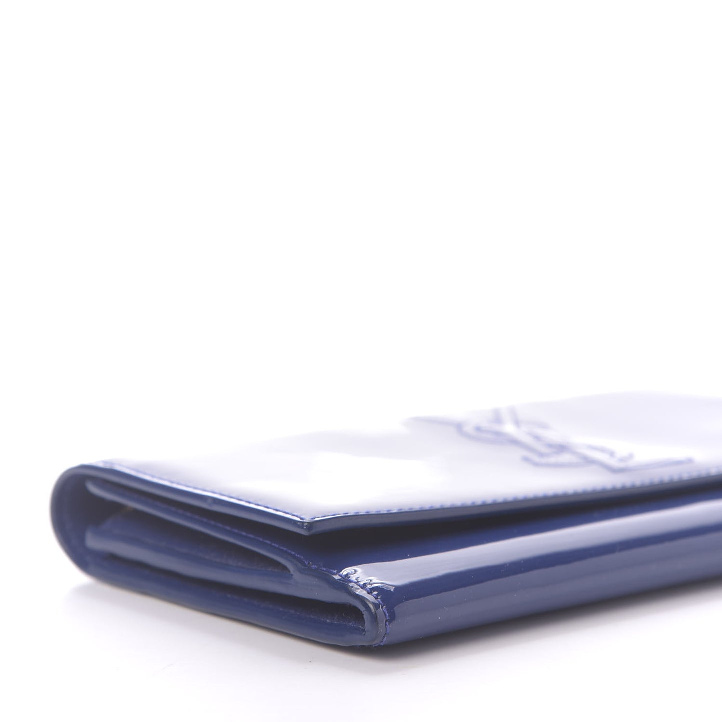Patent Belle De Jour Flap Wallet Blue