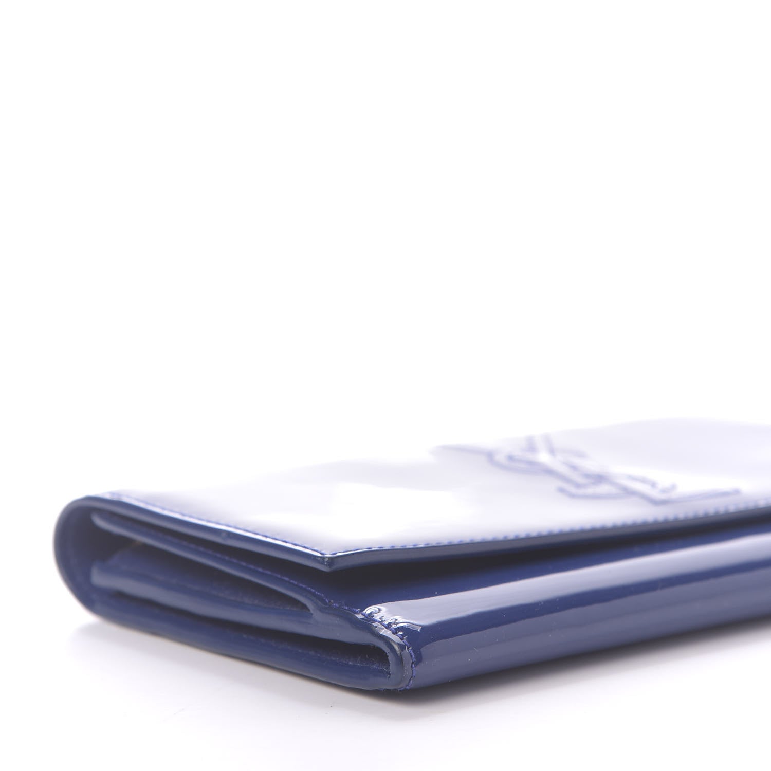 Saint Laurent Patent Belle De Jour Flap Wallet Blue 7 of 11