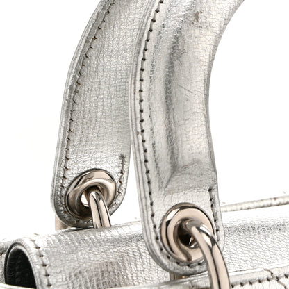 Christian Dior Metallic Grained Calfskin Cannage Small Lucky Badges My Lady Dior Silver 11 of 16
