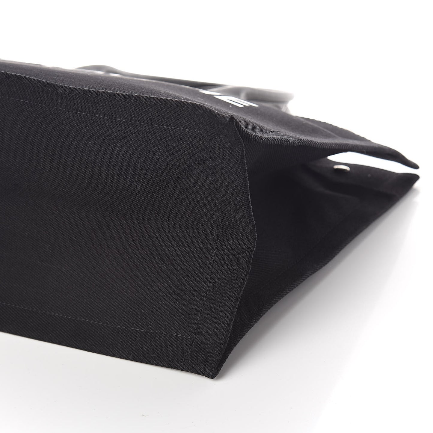 Linen Calfskin Rive Gauche Tote Black