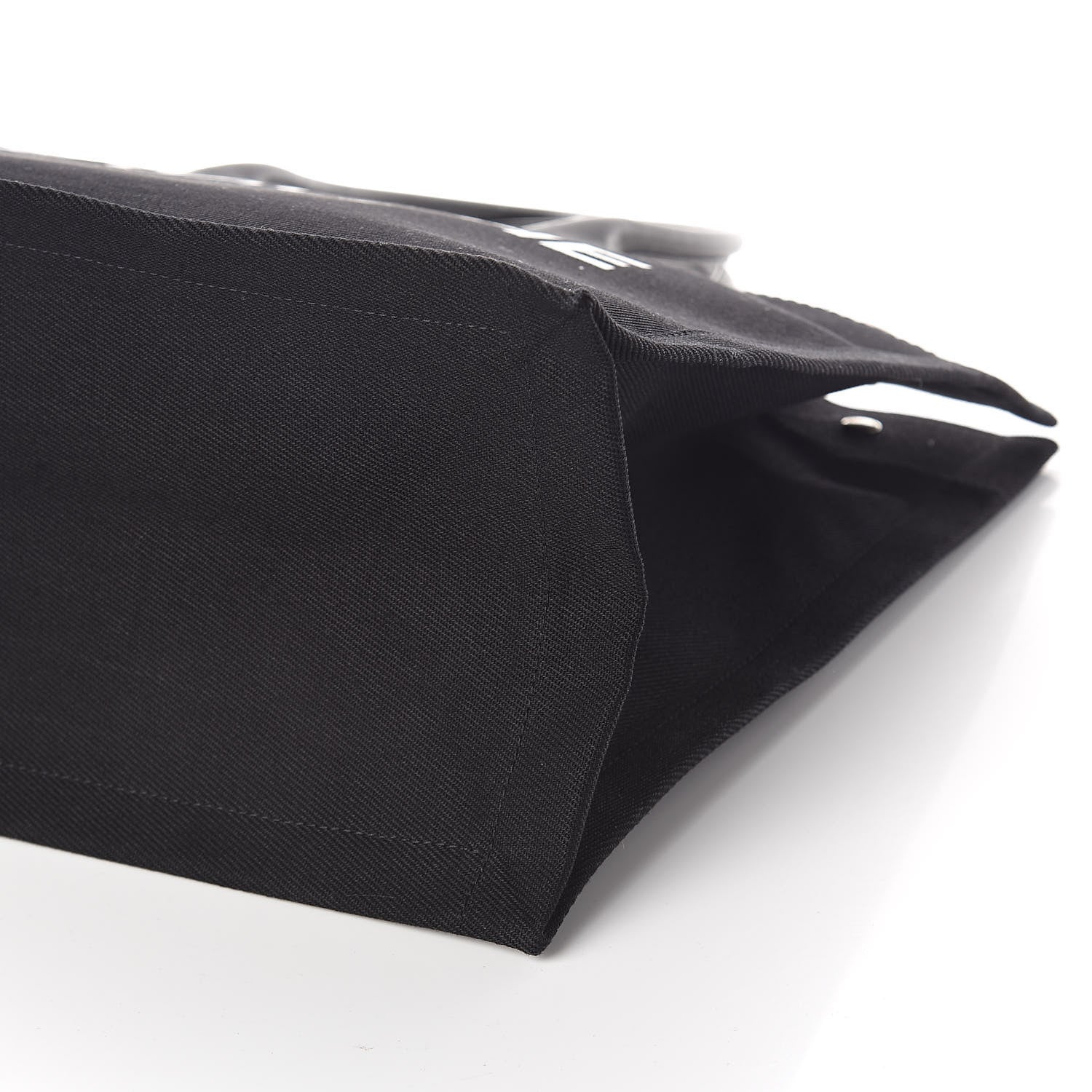 Saint Laurent Linen Calfskin Rive Gauche Tote Black 9 of 9