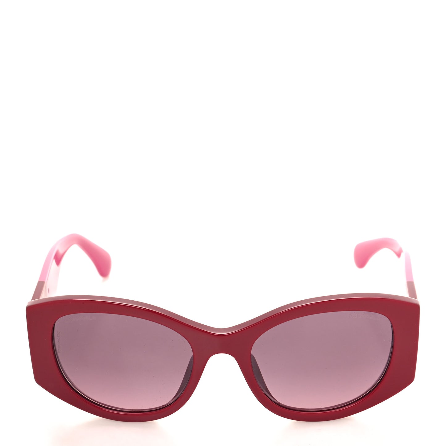 Acetate Oval Sunglasses 5524-A Pink Red