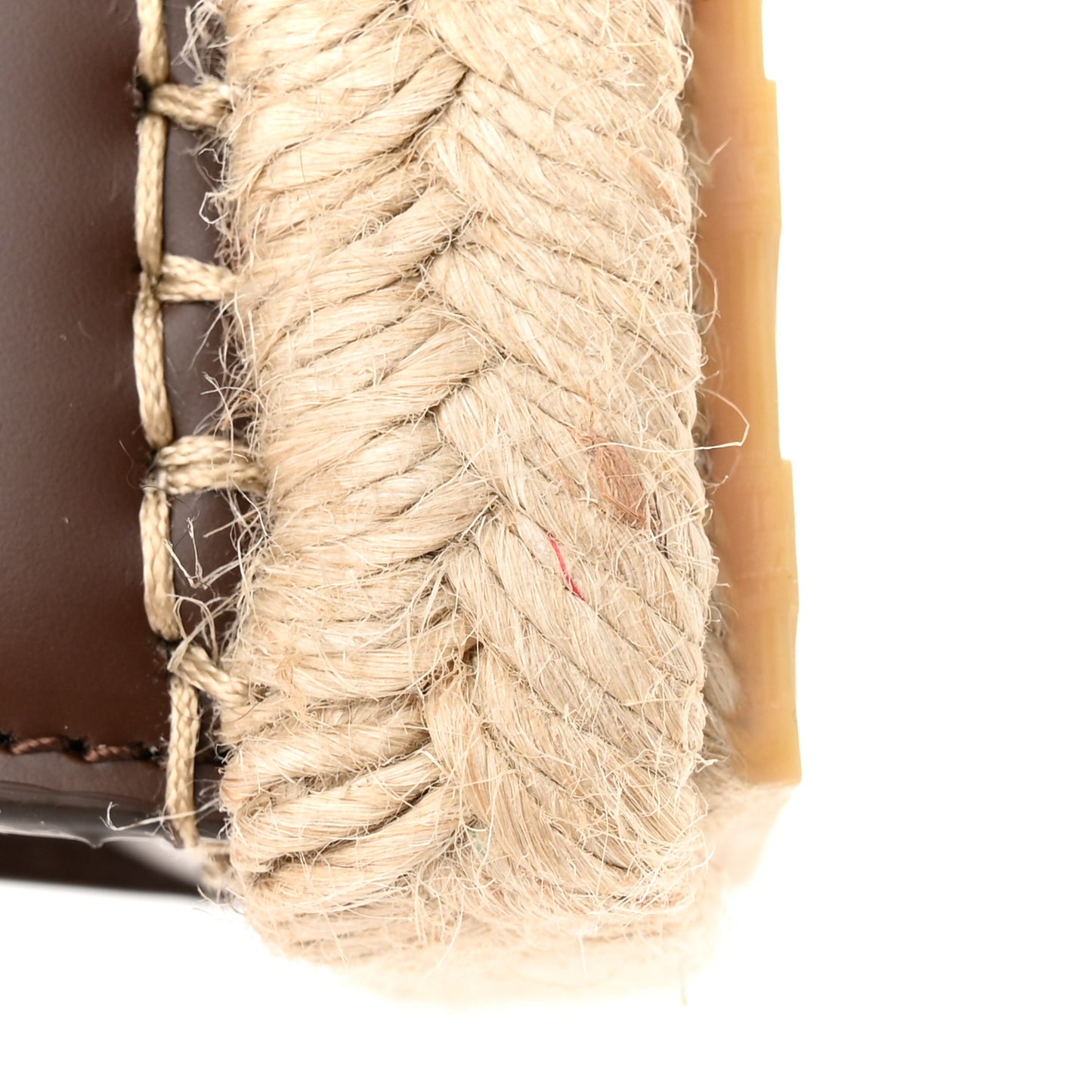 Smooth Calfskin Raffia Le Chiquito Moyen Corado Brown