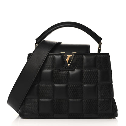 Louis Vuitton Lambskin Damier Quilt Capucines BB Matte Black 1 of 9