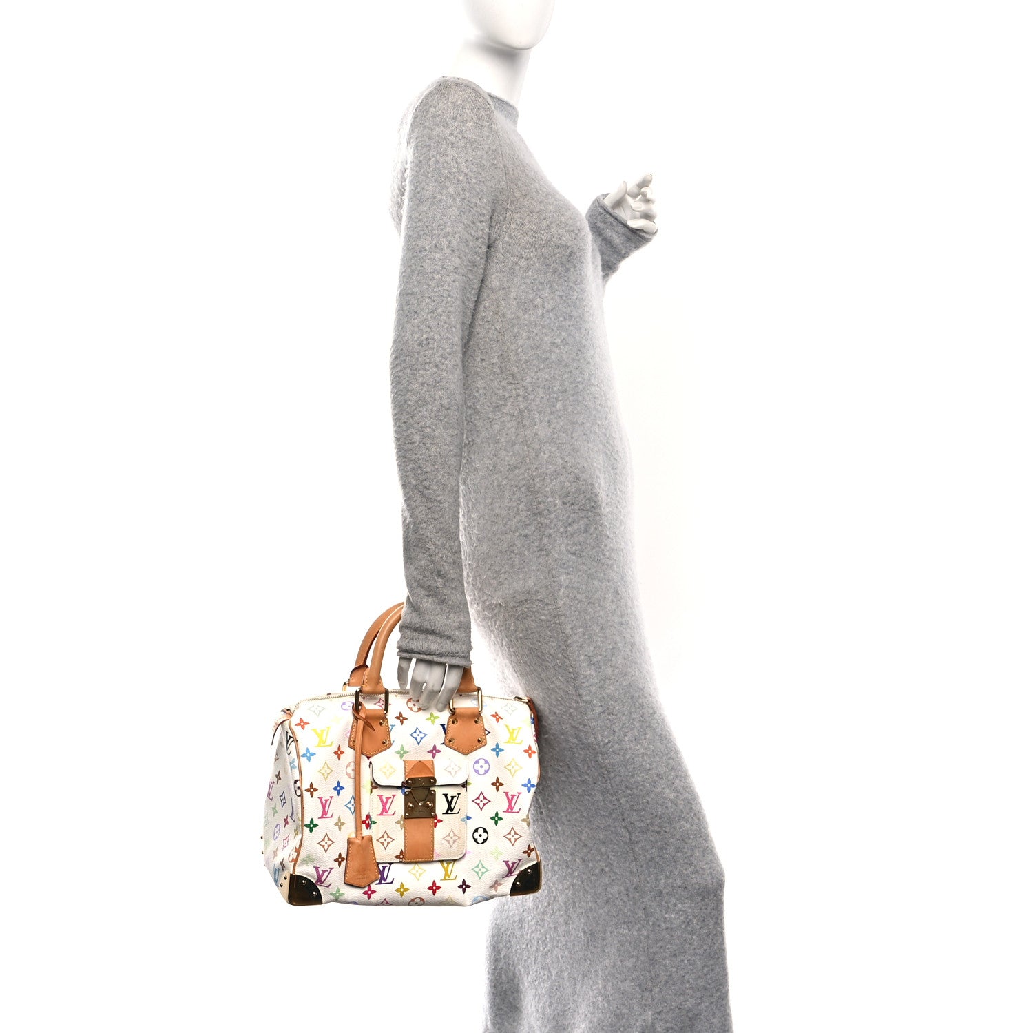 Louis Vuitton Monogram Multicolor Speedy 30 White 2 of 10