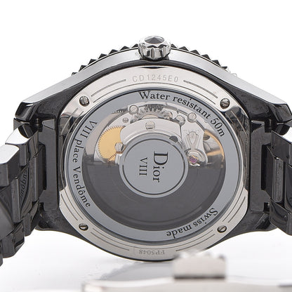 Christian Dior Stainless Steel Ceramic Diamond 38mm Dior VIII Automatic Watch Black 4 of 6