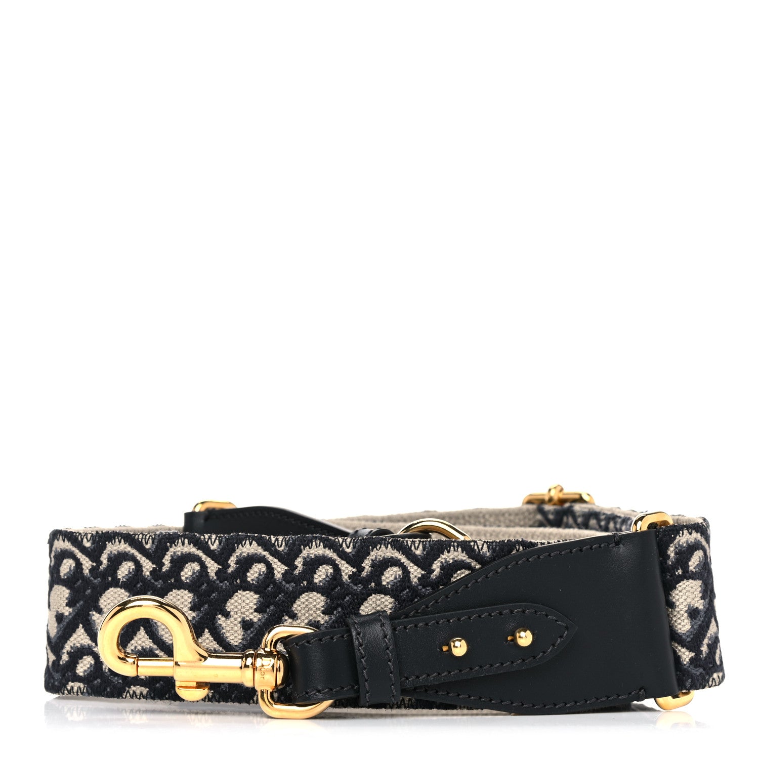 Christian Dior Oblique Adjustable Shoulder Strap Blue 1 of 4