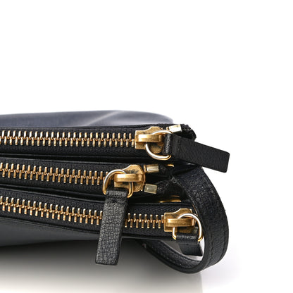 Celine Goatskin Large Trio Crossbody Bag Dark Blue 18 of 20