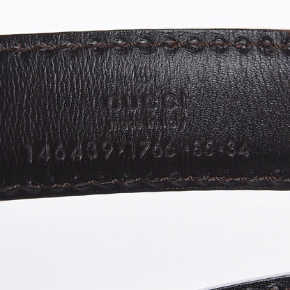 Gucci Guccissima Belt 85 34 Dark Brown 6 of 7