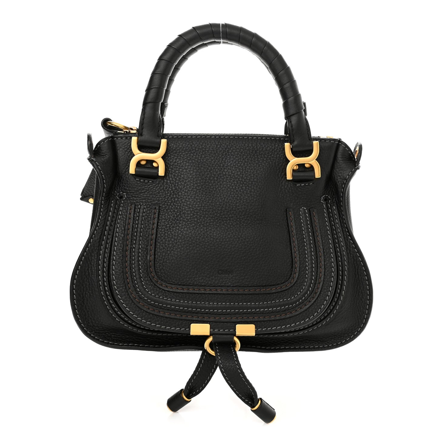Calfskin Mini Marcie Satchel Black
