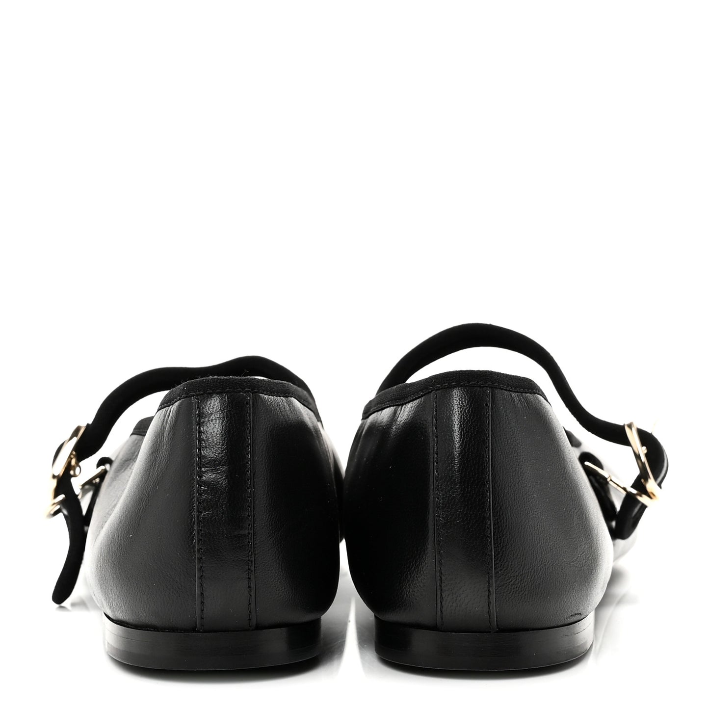 Lambskin Mary Jane Flats 40 Black