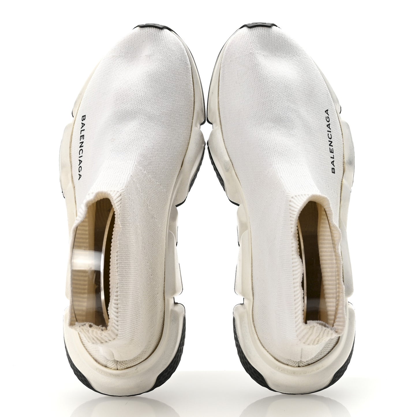 Technical 3D Recycled Knit Bi-Color Sole Womens Speed 2.0 Sneakers 38 White Black