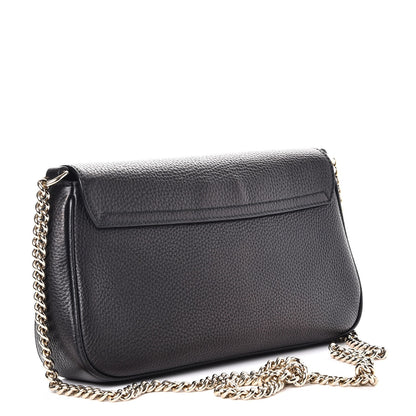 Gucci Pebbled Calfskin Medium Soho Flap Crossbody Black 3 of 7
