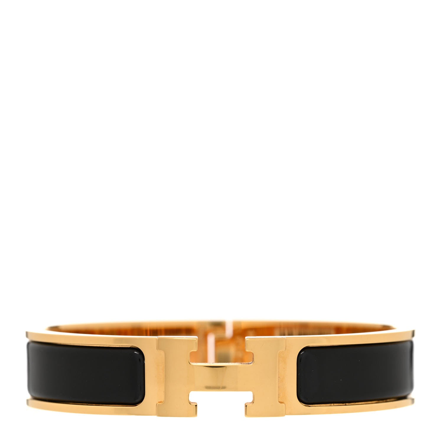 Hermes Enamel Narrow Clic Clac H Bracelet PM Black 1 of 5