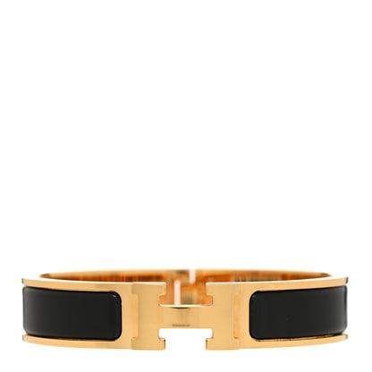 Hermes Enamel Narrow Clic Clac H Bracelet PM Black 1 of 5