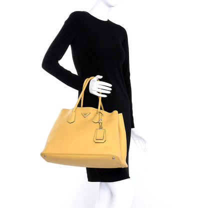 Prada City Calf Double Bag Ginestra 2 of 9