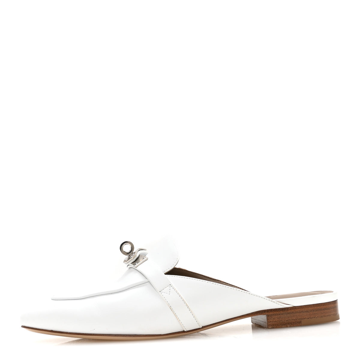 Hermes Calfskin Oz Mules 37 White 1 of 9
