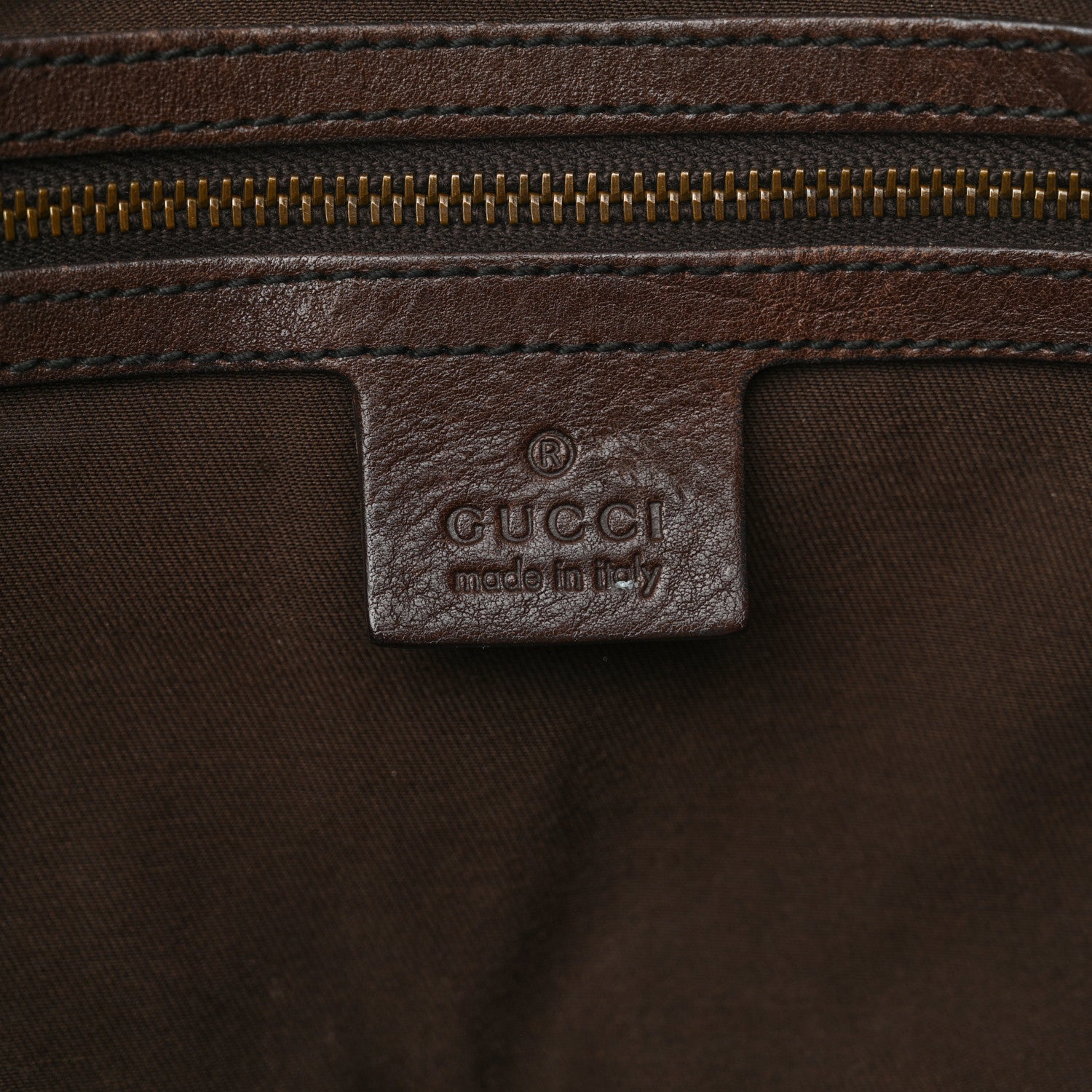 Gucci Monogram Medium Jockey Tote Dark Brown 6 of 14