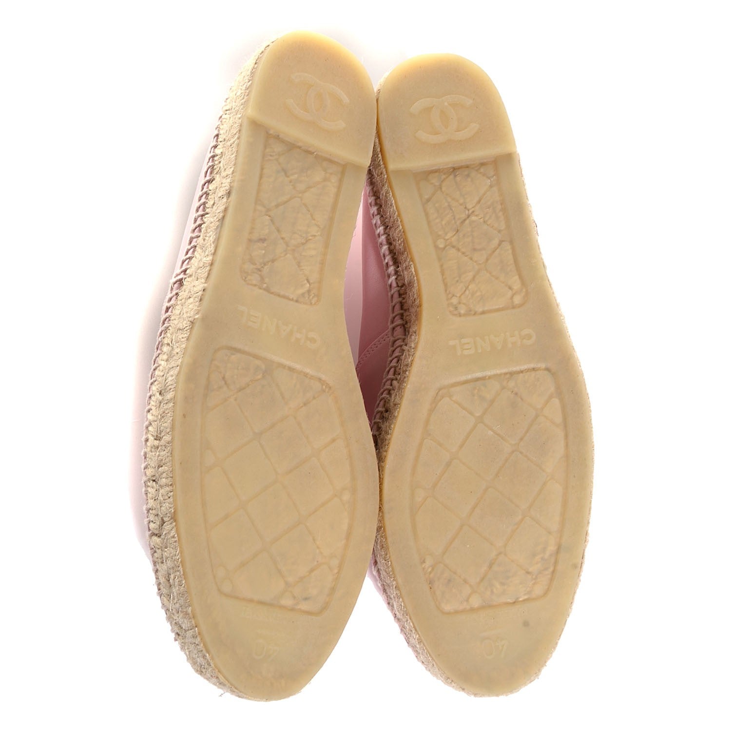 Chanel Lambskin CC Espadrilles 40 Light Pink 5 of 9