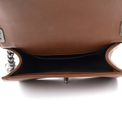 Chanel Calfskin Embossed Small Cordoba Boy Flap Brown 5 of 10
