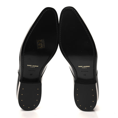 Saint Laurent Patent Baltimora Lace Up Derby Shoes 40 Black 5 of 8