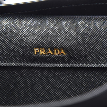 Prada Saffiano Cuir Medium Double Bag Black 6 of 18
