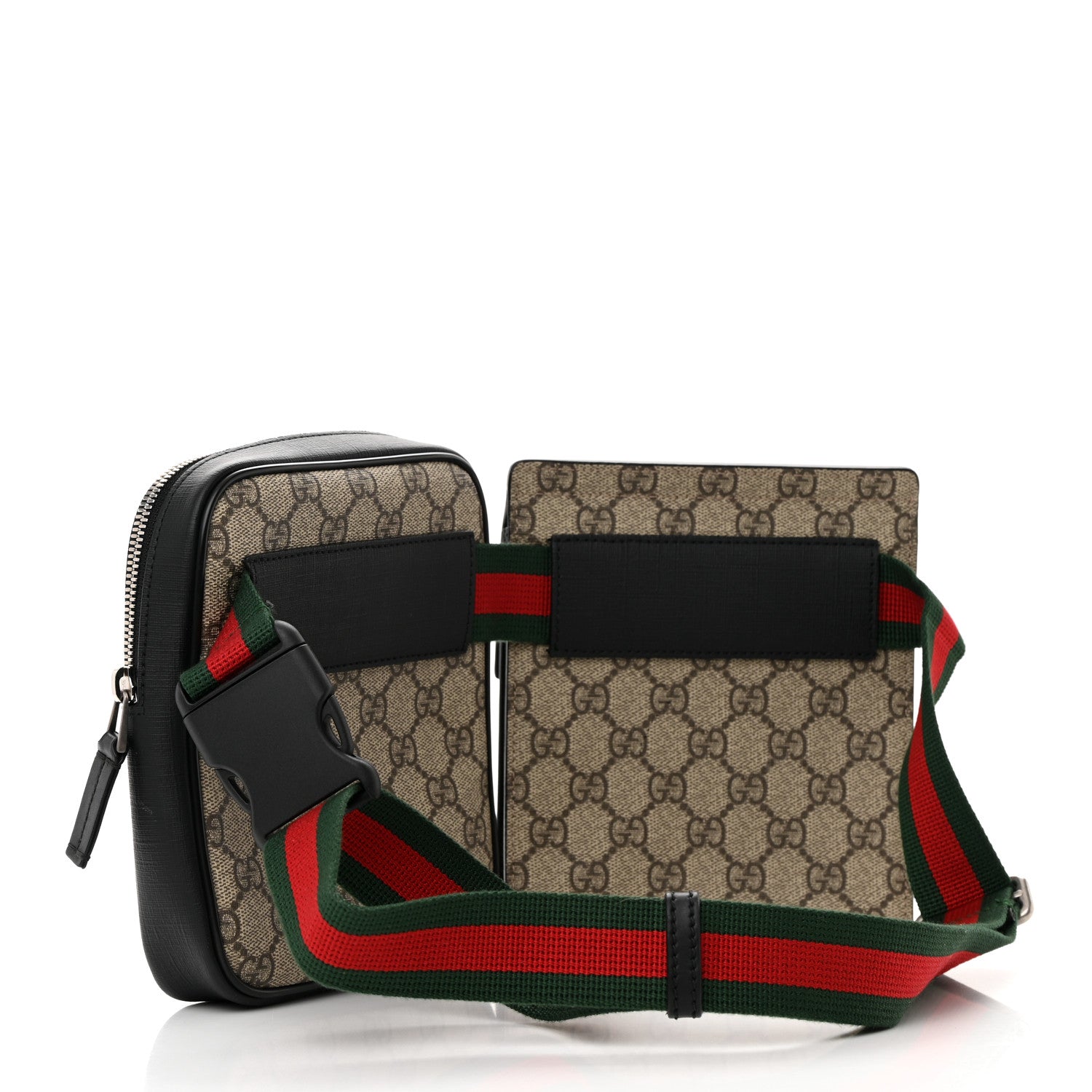 Gucci GG Supreme Monogram Web Belt Bag Black 3 of 18